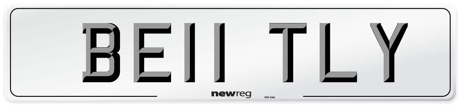 BE11 TLY Number Plate from New Reg